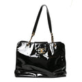 Patent Calfskin XL Weekender Bag Black
