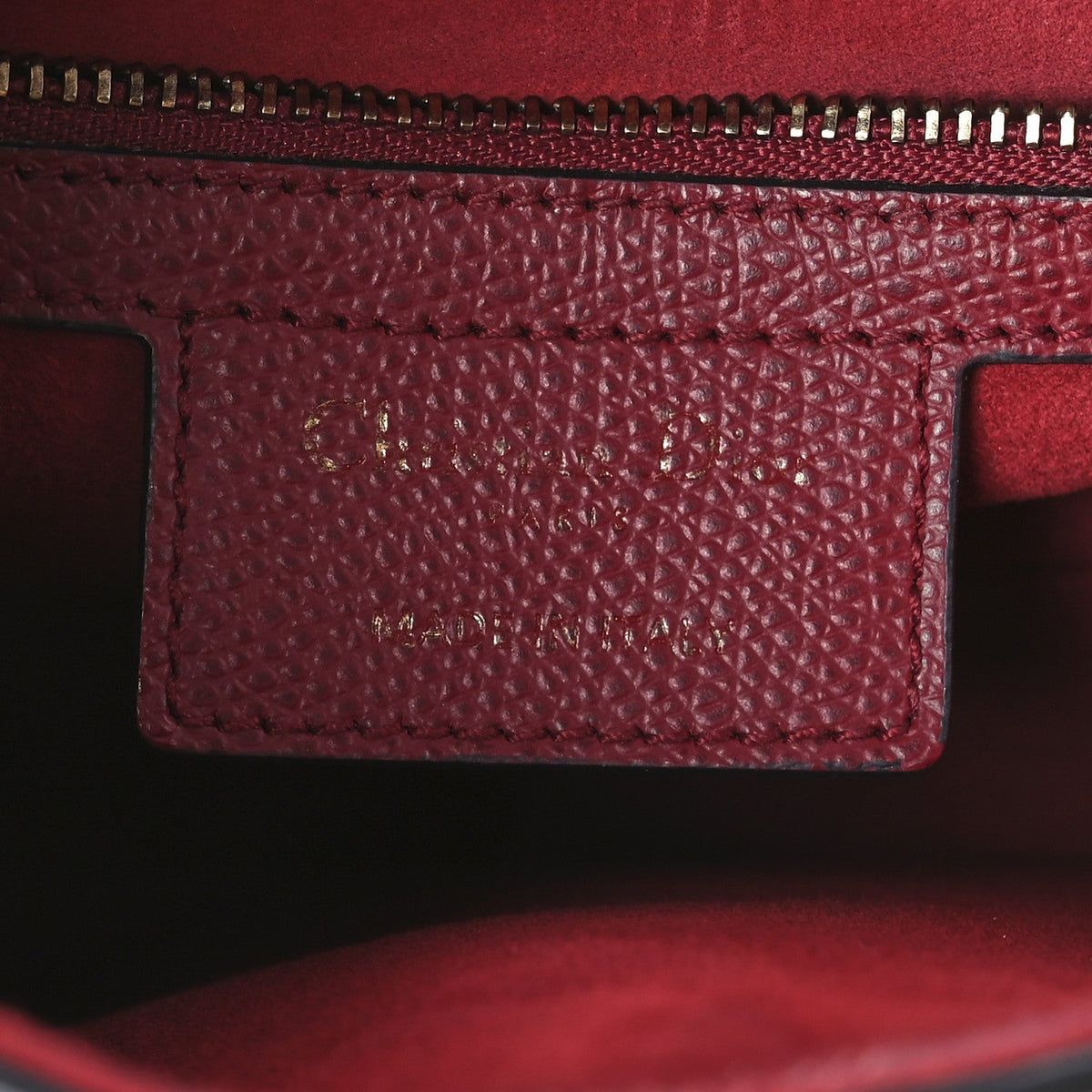 Grained Calfskin Saddle Bag Red