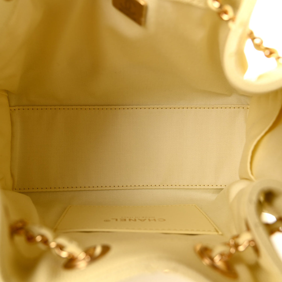 Caviar Quilted Mini Chanel 25 Handbag Light Yellow