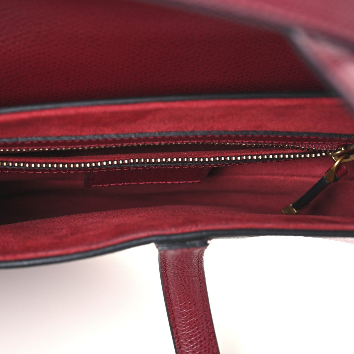 Grained Calfskin Saddle Bag Red