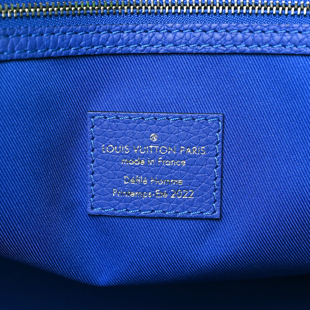 Taurillon Illusion Keepall Tote Bleu Vert