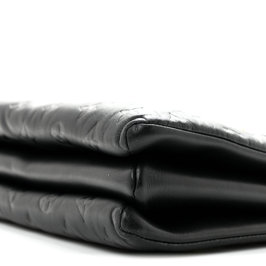 Lambskin Embossed Monogram Coussin PM Black