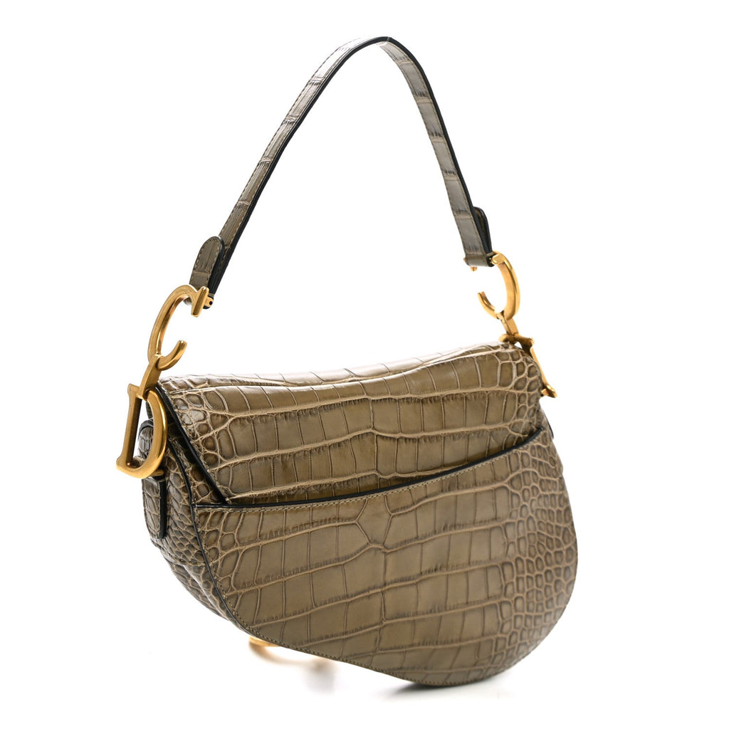 Alligator Saddle Bag Green