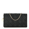 Lambskin Cannage Lady Dior Pouch Black