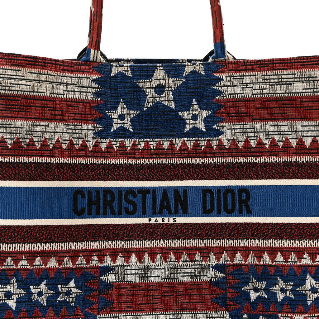 Canvas Embroidered Large Exclusive US Book Tote Multicolor