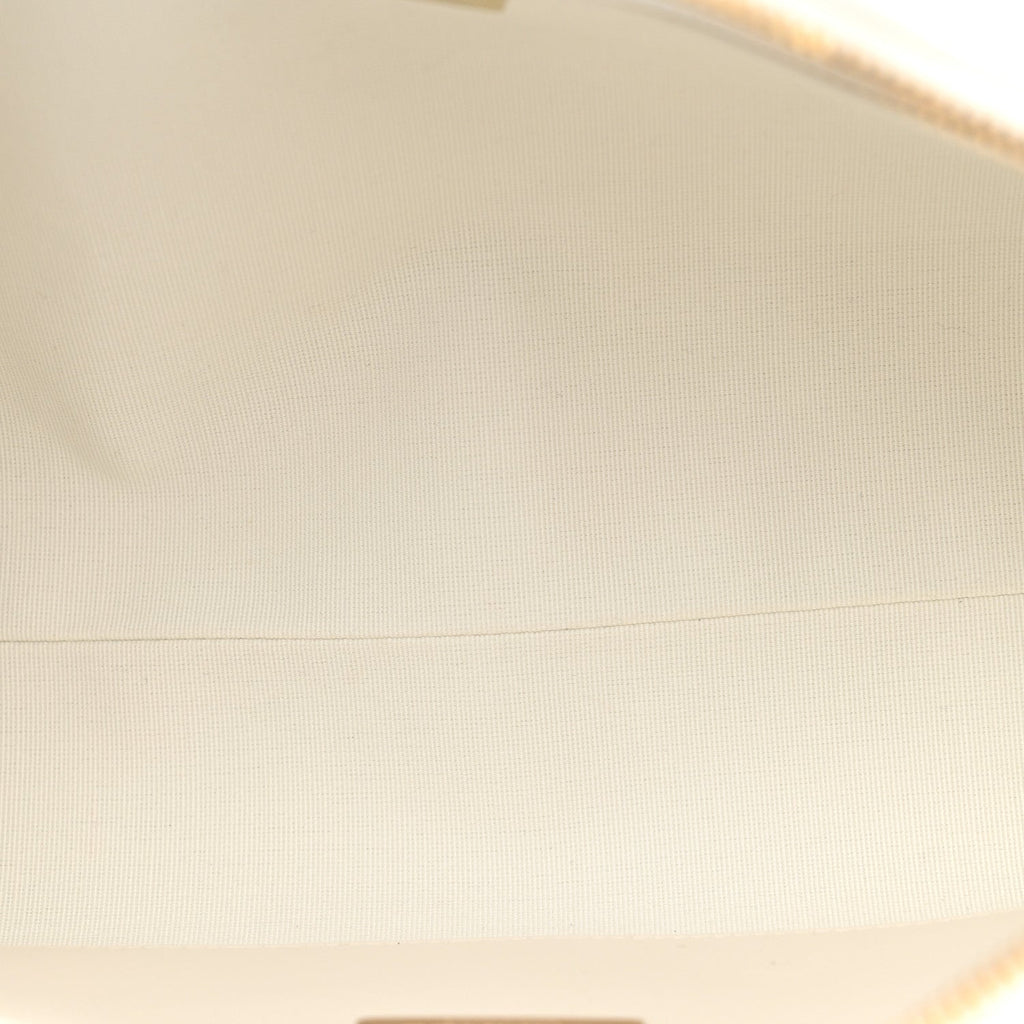 Caviar Quilted Large Bowling Bag White