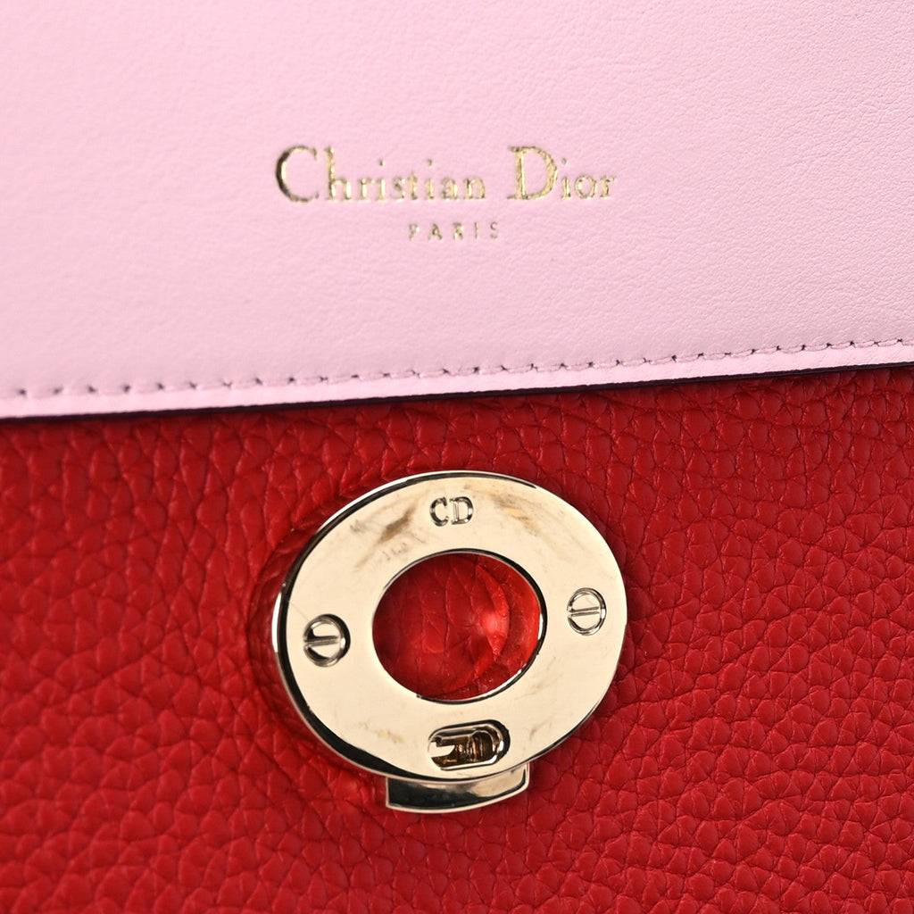 Bullcalf Medium Be Dior Flap Red Pink