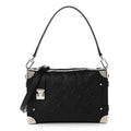 Calfskin Debossed Monogram Side Trunk Black