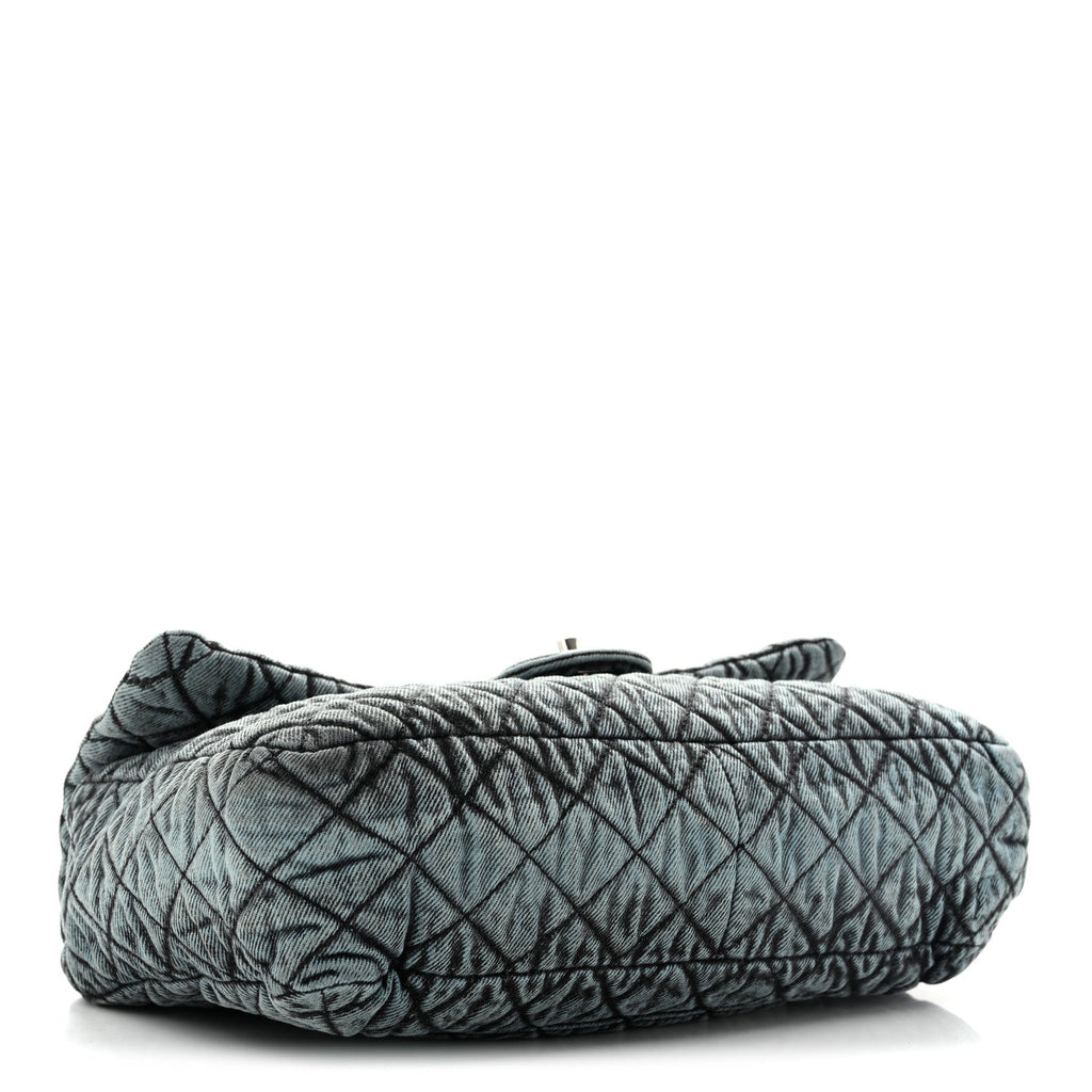 Denim Quilted Denimpression Flap Blue Black