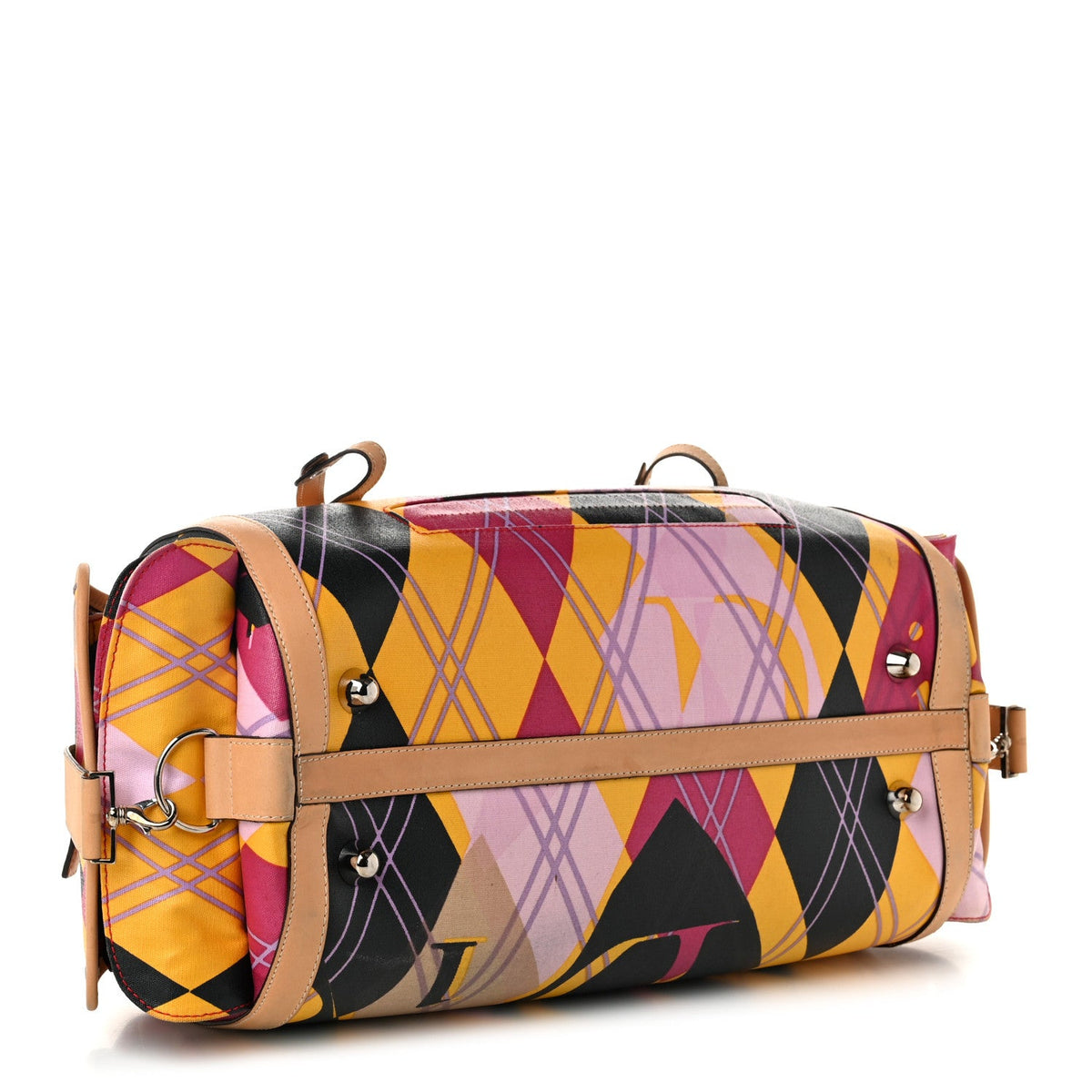 Coated Canvas Harlequin Boston Bag Multicolor