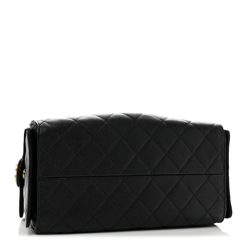 Caviar Quilted Small Chanel 25 Handbag Black