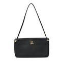 Calfskin Chick Studs Clutch Black
