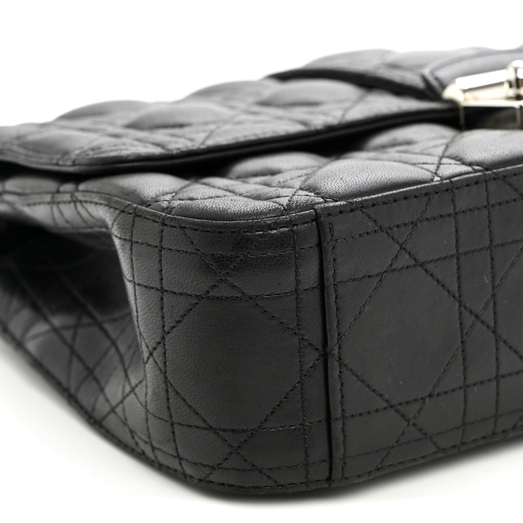 Lambskin Cannage Medium Miss Dior Flap Black