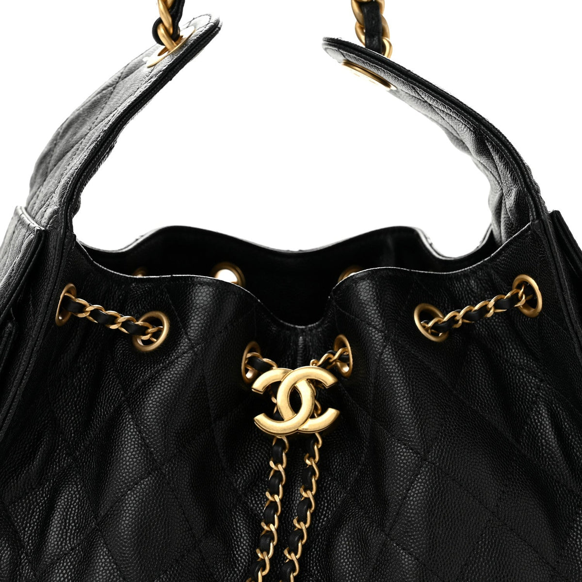 Caviar Quilted Small Chanel 25 Handbag Black