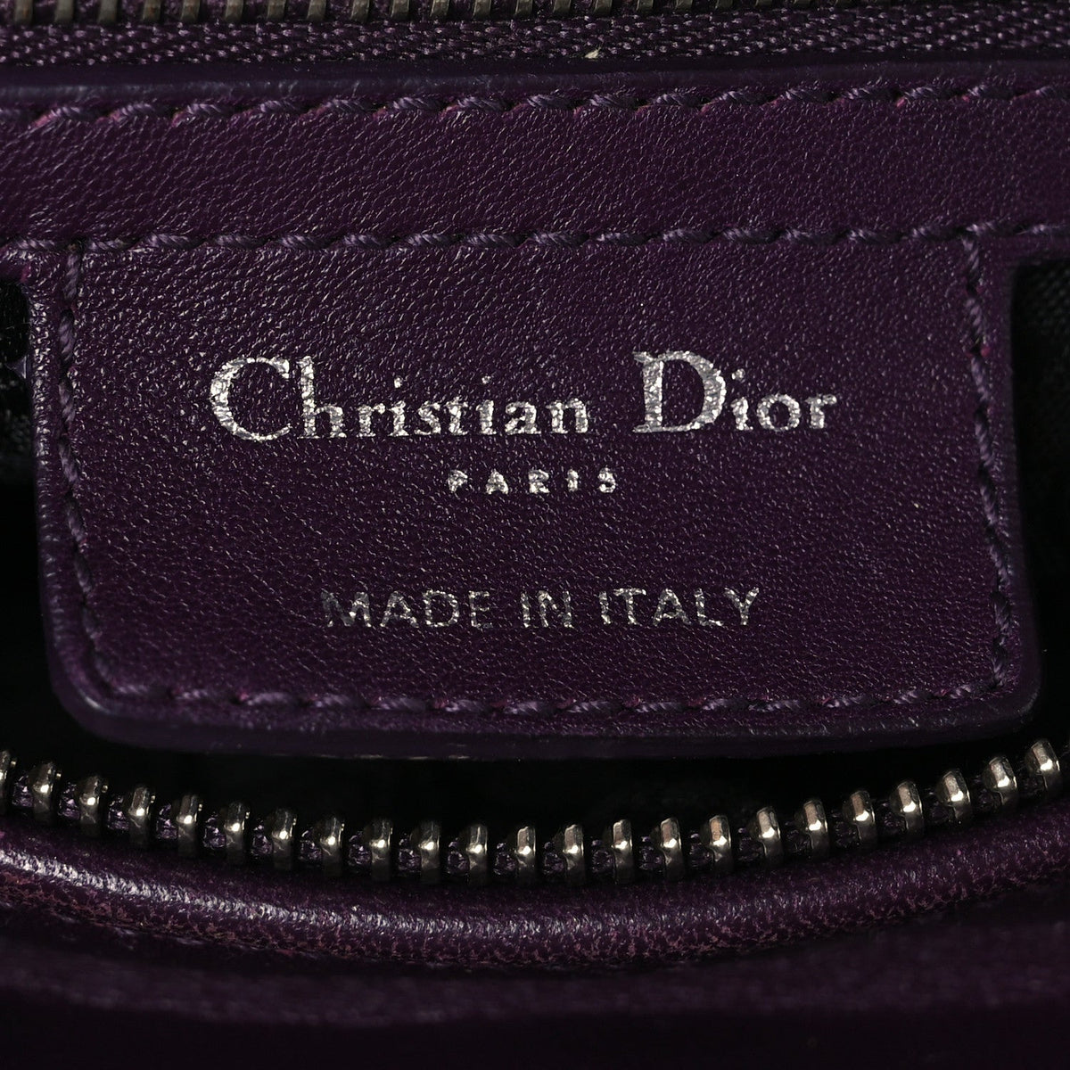 Lambskin Cannage Medium Lady Dior Purple