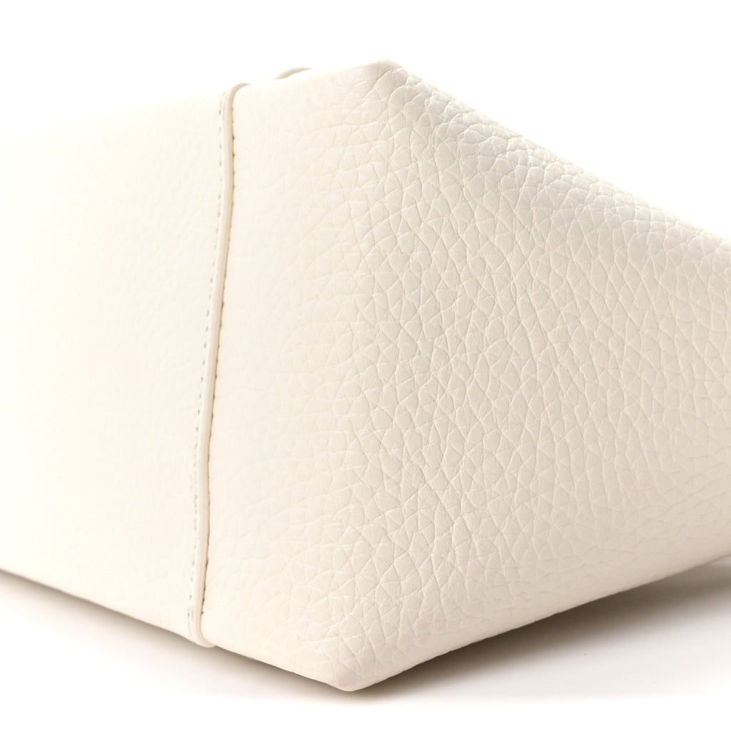 Calfskin Medium Signature Bucket Bag Latte