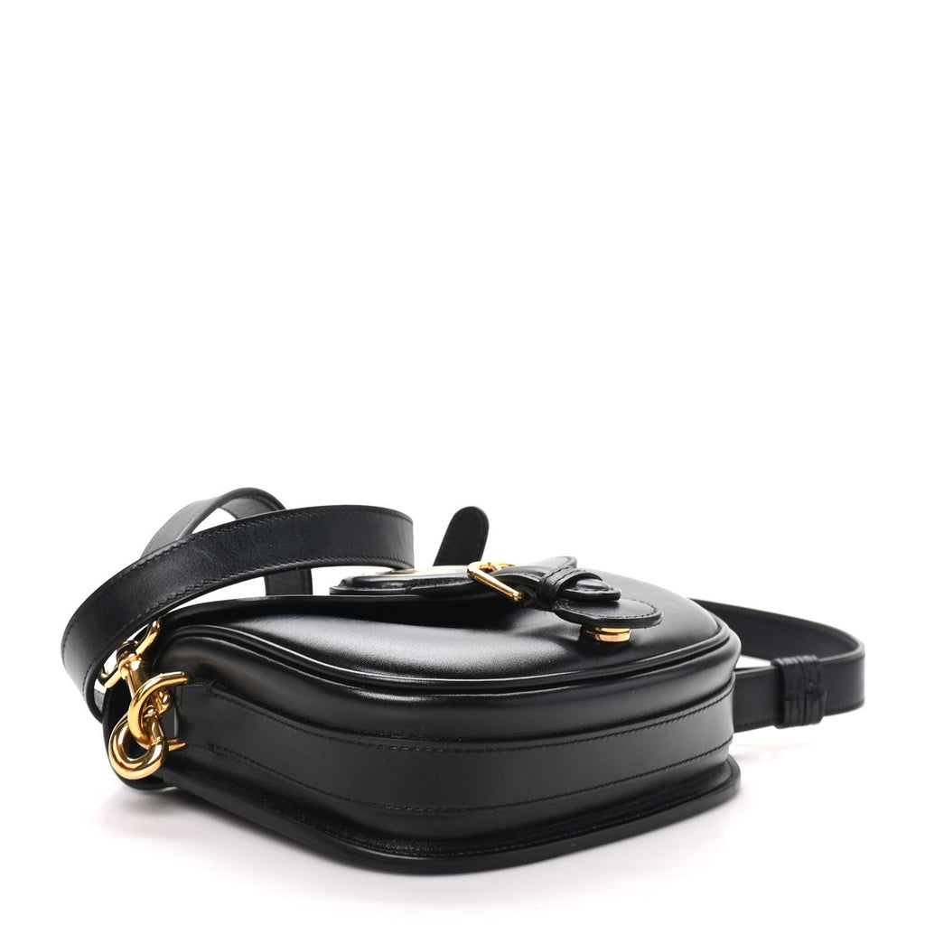 Box Calfskin Small Bobby Flap Black