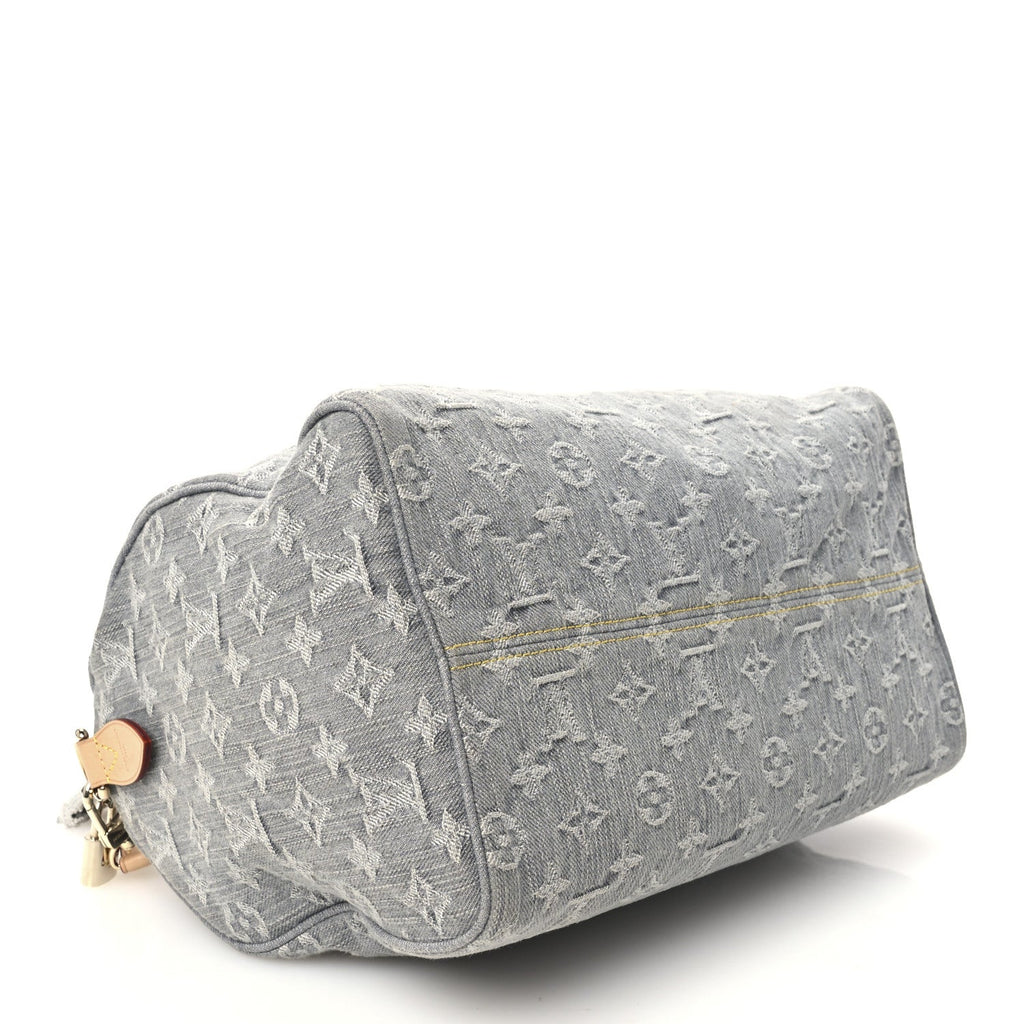 Monogram Denim Speedy Soft 30 Washed Gray