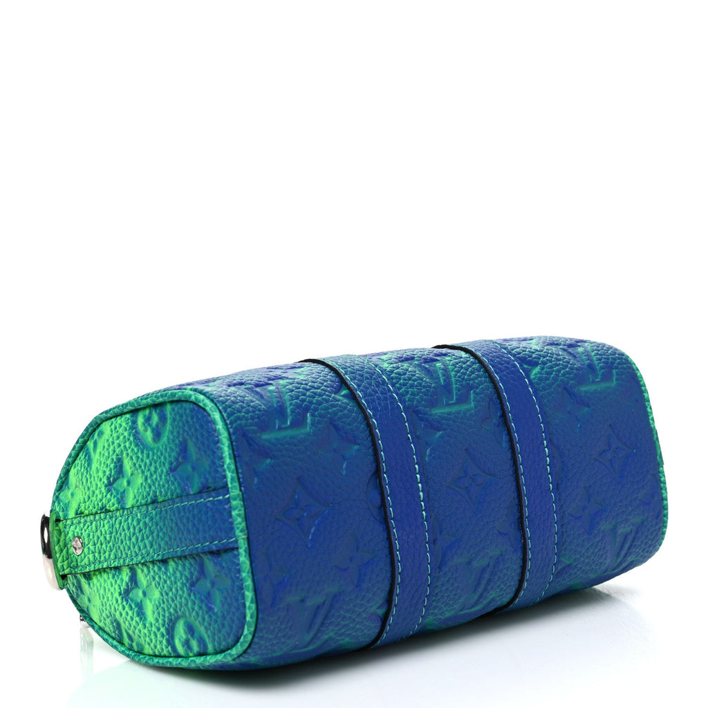 Taurillon Illusion Keepall XS Bleu Vert
