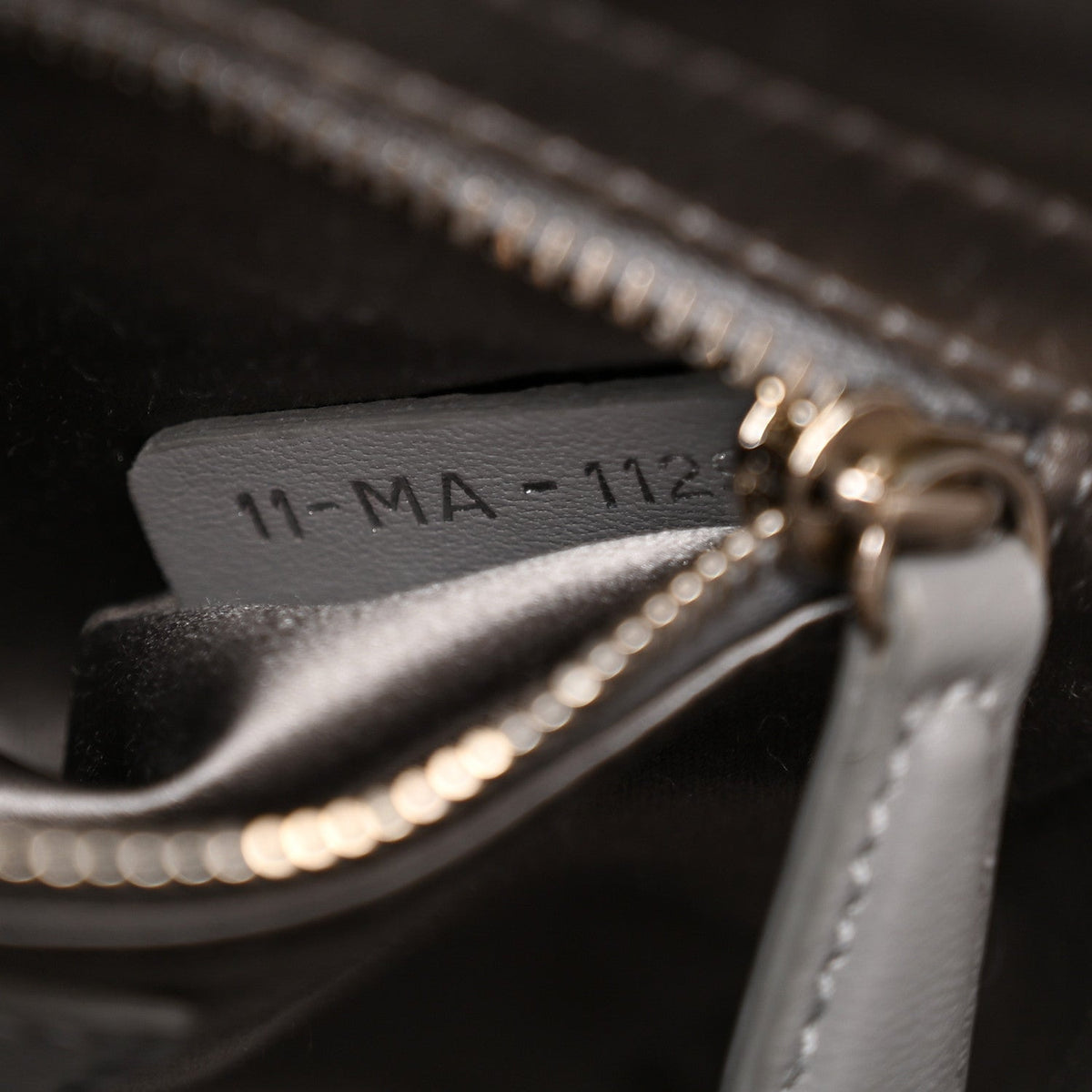 Satin Crystal Cannage Mini Lady Dior Gray