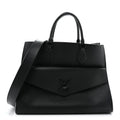 Soft Calfskin Lockme Tote MM Black
