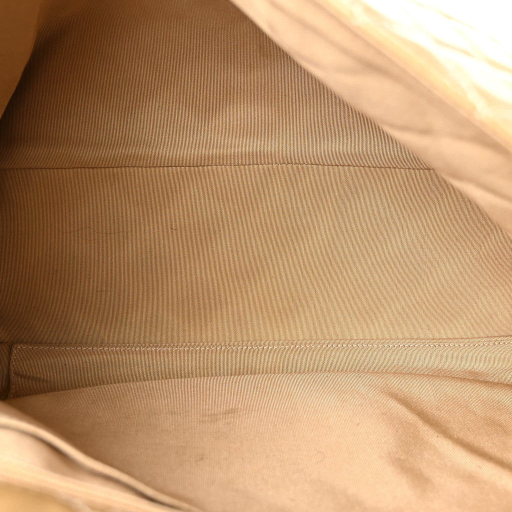 Metallic Calfskin Quilted Small XXL Travel Flap Bag Gold