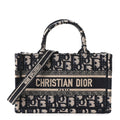 Oblique Mini Book Tote With Strap Blue Multicolor