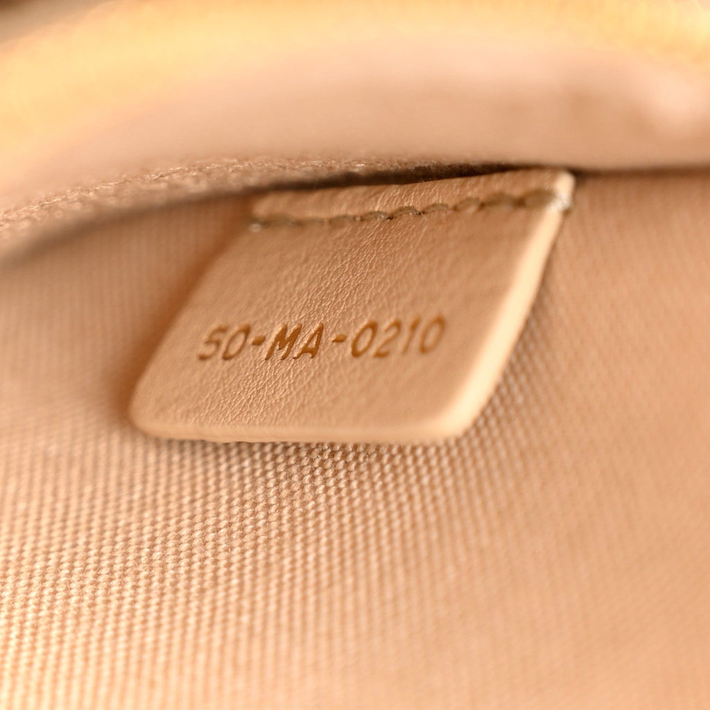 Canvas Embroidered Cannage Medium Lady D-Lite Beige