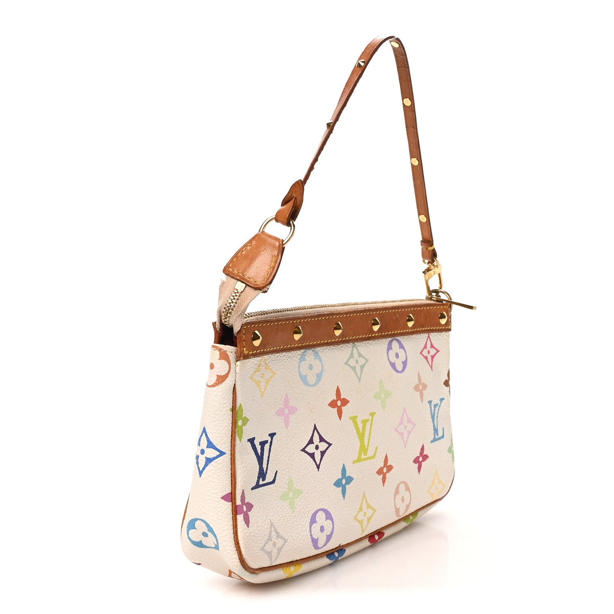 Monogram Multicolor Pochette Accessories White