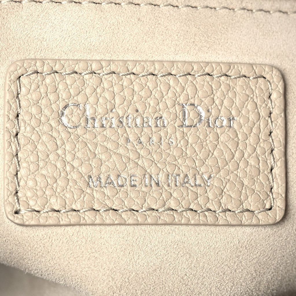 Grained Calfskin Cannage Medium Lady Dior Sable