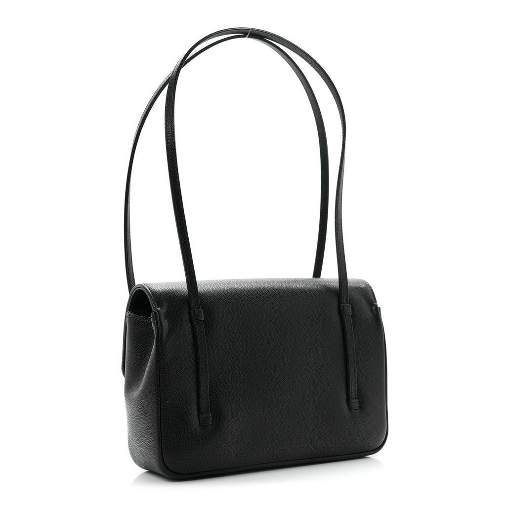 Shiny Caviar Preppy Coco Small Flap Black
