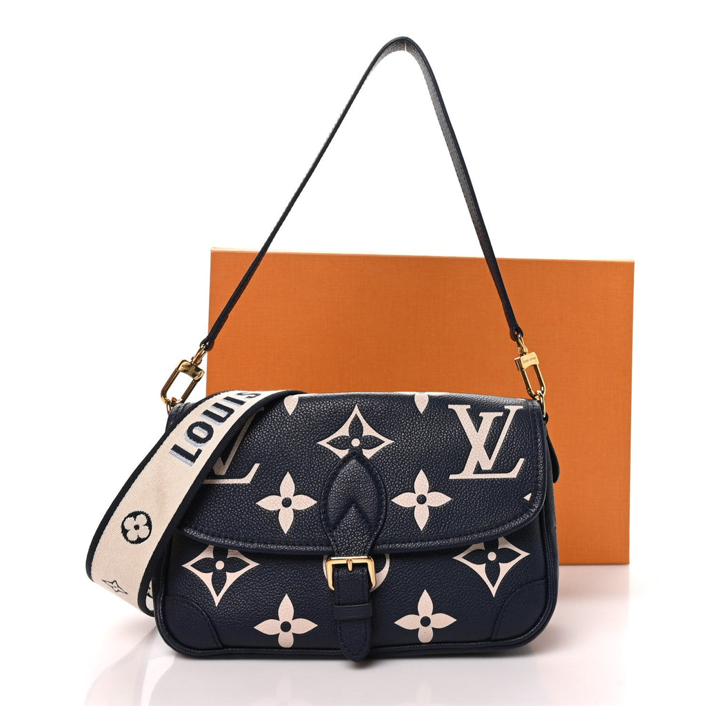 Empreinte Giant Monogram Diane Navy Creme