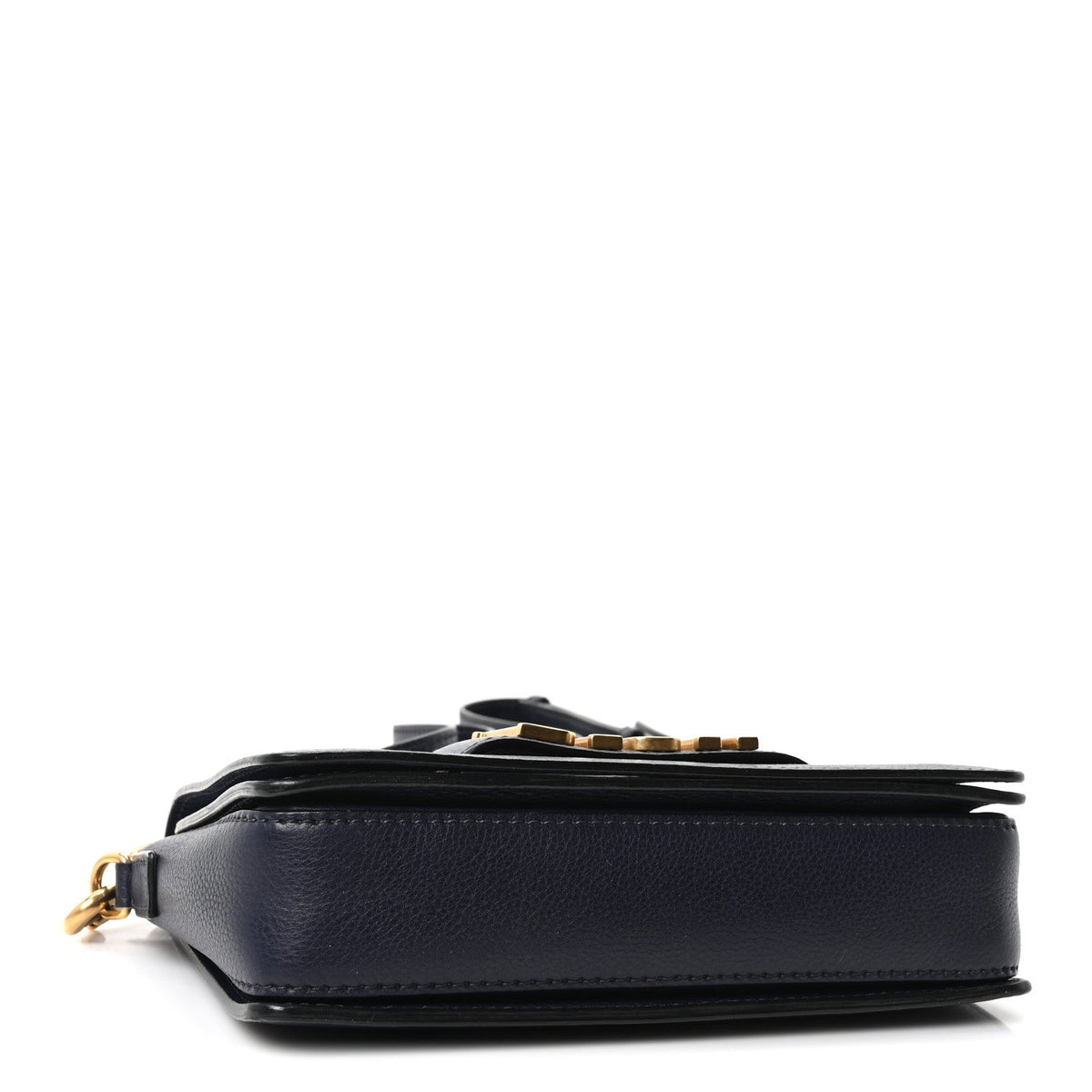 Grained Calfskin Dio(r)evolution Flap Bag Navy Blue