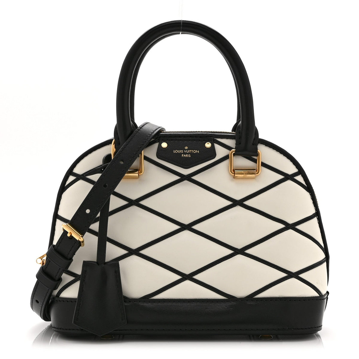 Lambskin Malletage Alma BB Black White