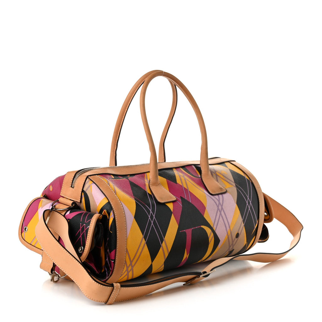 Coated Canvas Harlequin Boston Bag Multicolor