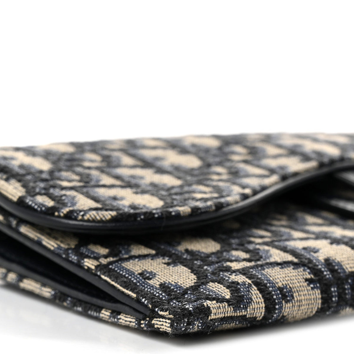 Oblique Saddle Chain Long Wallet Blue