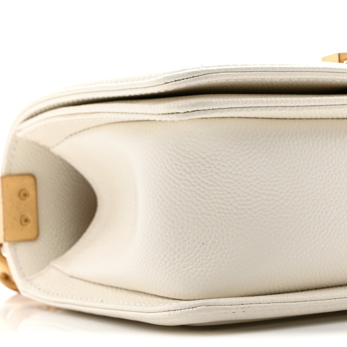 Caviar Quilted Small Boy Flap White