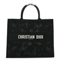 Embroidered 3D Macrame D-Lace Butterfly Large Book Tote Black Multicolor