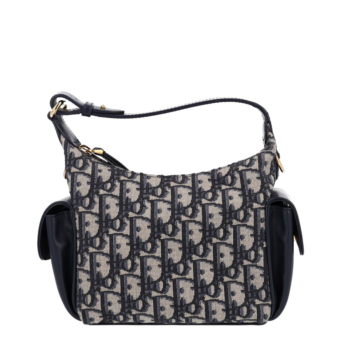 Oblique Jacquard Smooth Calfskin Mini D-Dream Blue