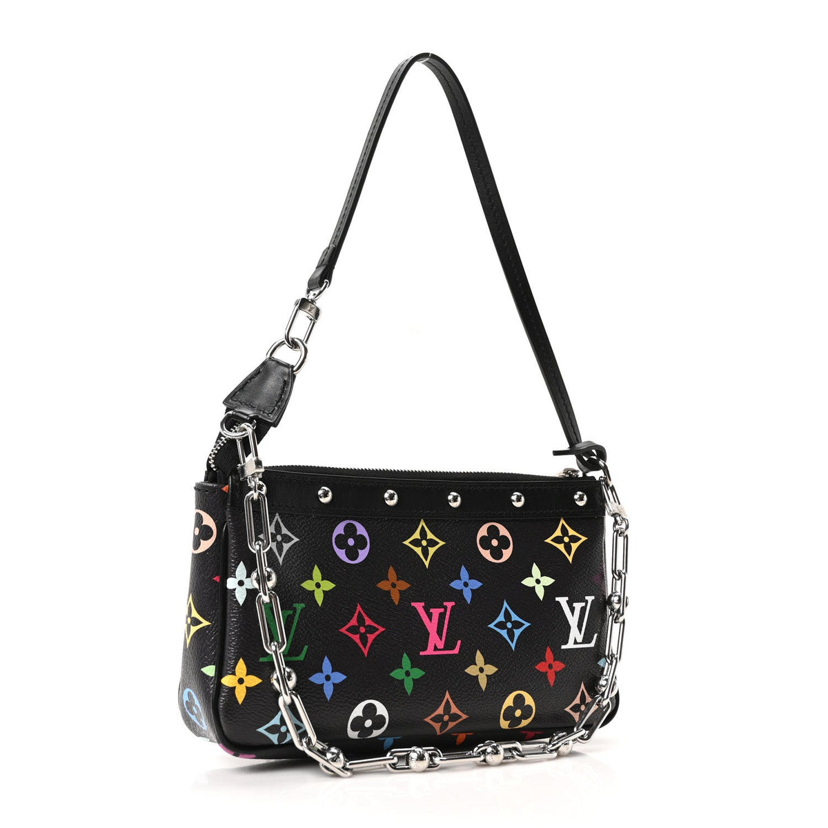 LV X TM Monogram Multicolor Pochette Accessories Black