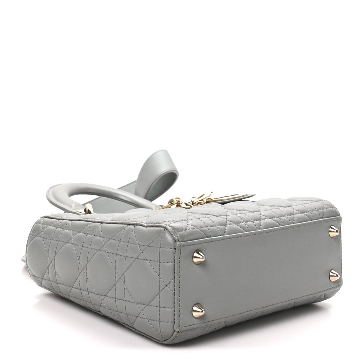Lambskin Cannage Small My ABCDior Lady Dior Grey