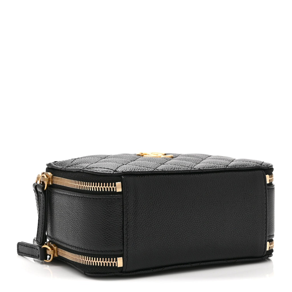 Caviar Quilted Mini Pick Me Up Vanity Case Black