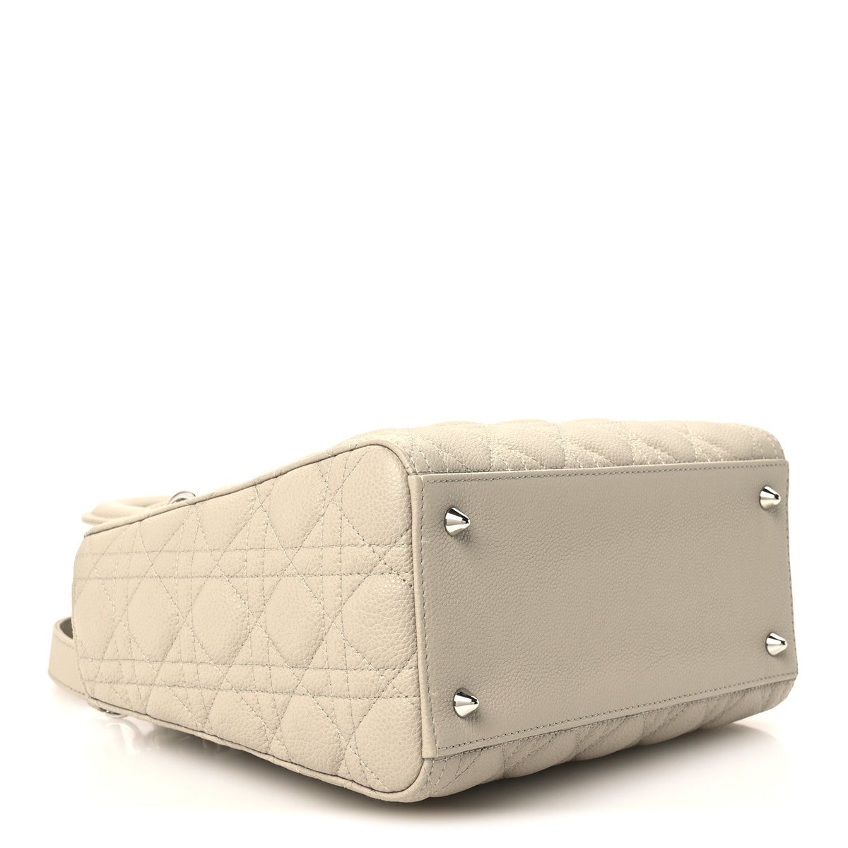 Grained Calfskin Cannage Medium Lady Dior Sable