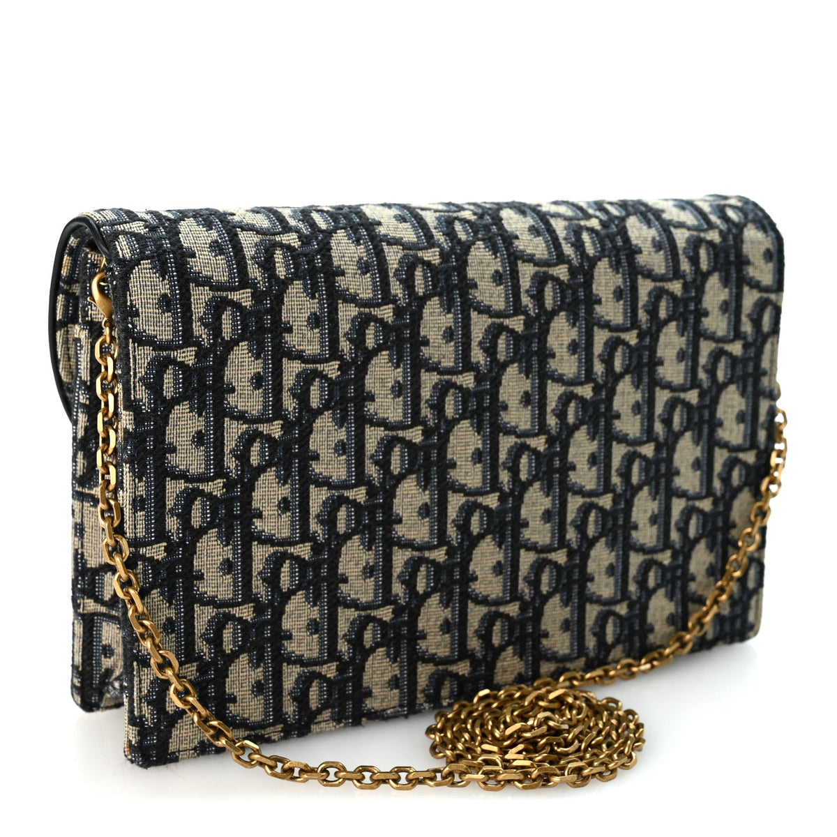 Oblique Saddle Chain Pouch Blue