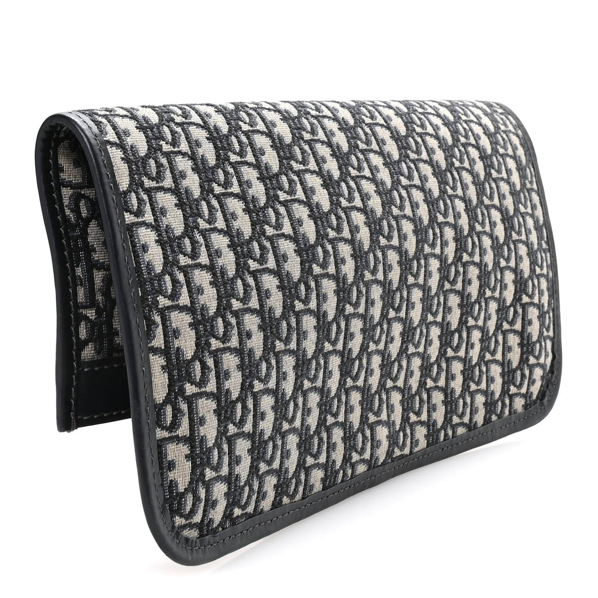 Oblique Fold Over Clutch Blue