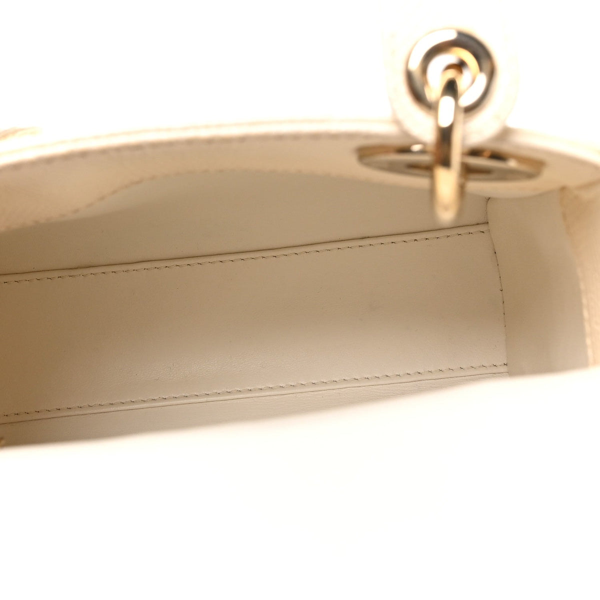 Lizard Mini Lady Dior Latte