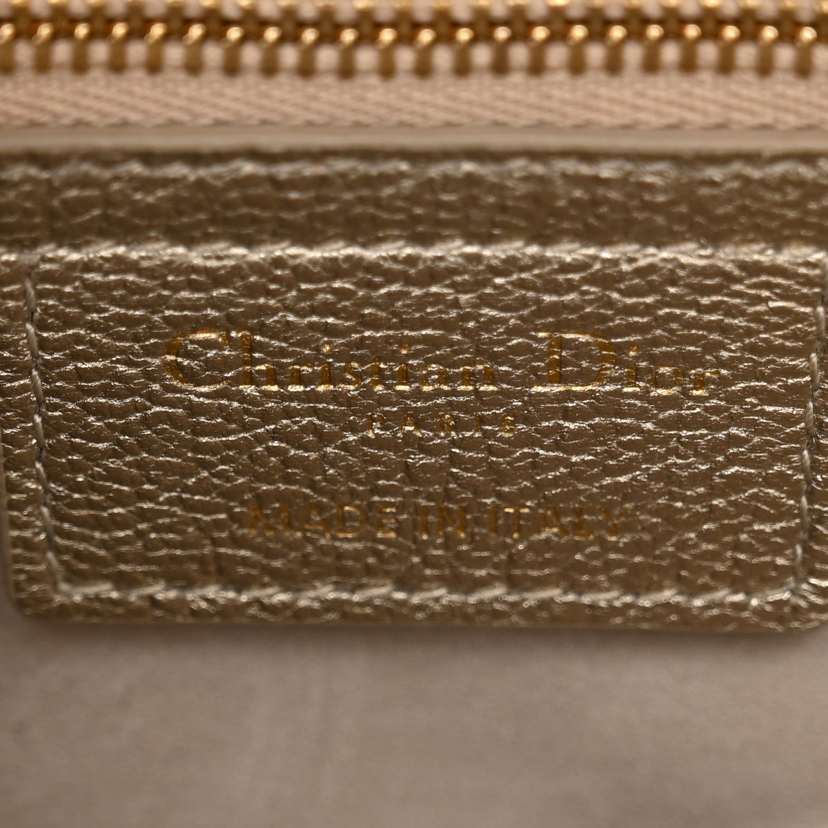 Metallic Goatskin Saddle Bag With Strap Gold