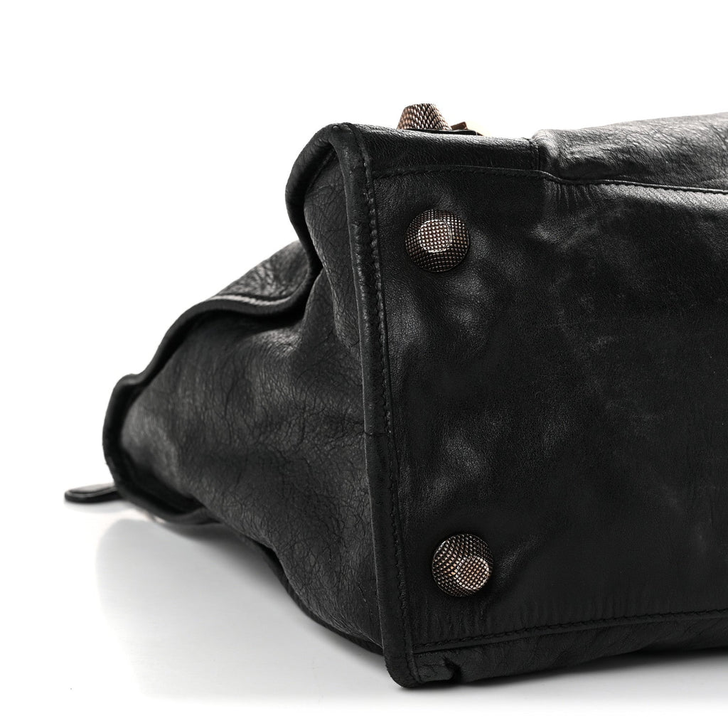 Agneau Giant 21 Rose Gold Hardware Work Black