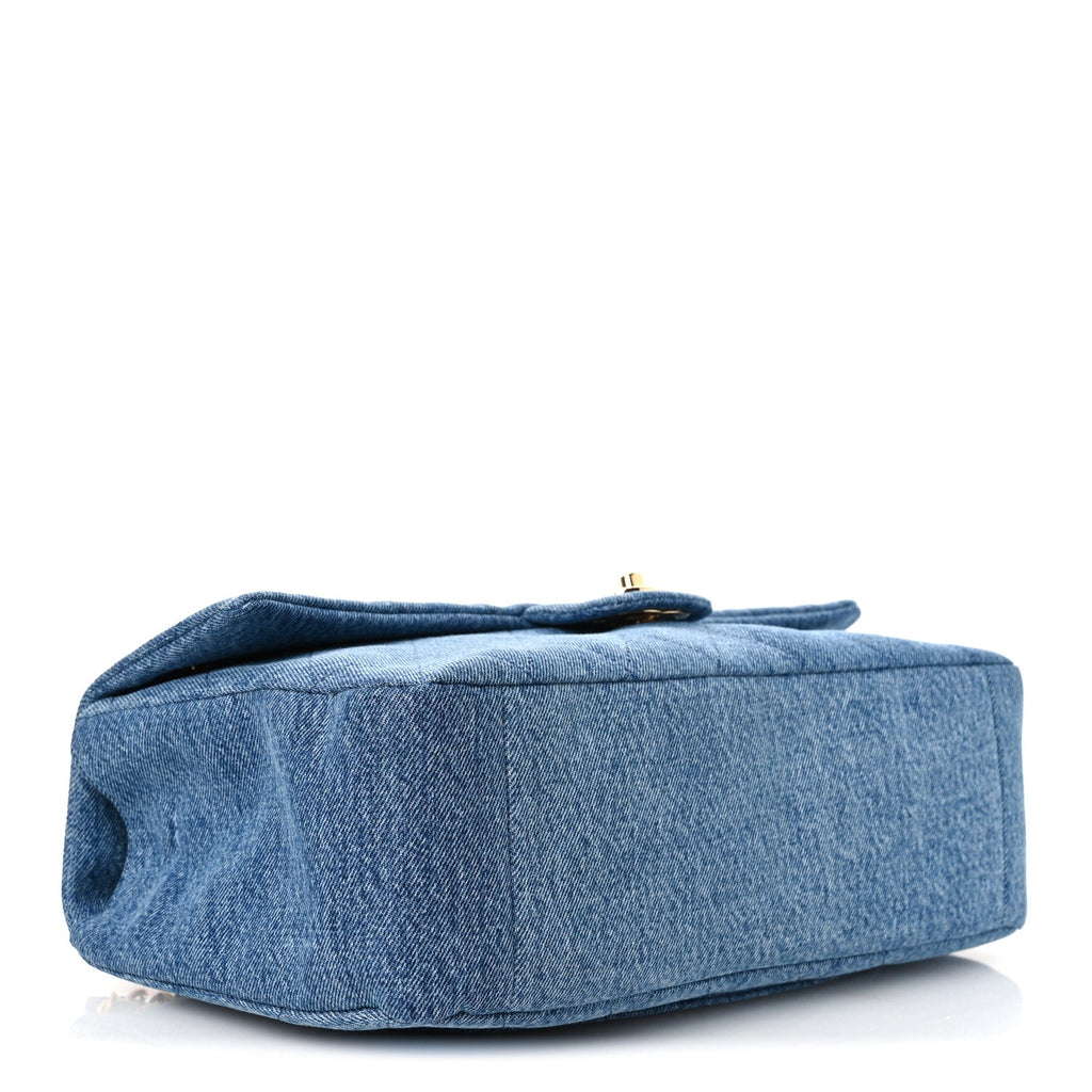 Denim Small Souplissimo Maxi Flap Blue