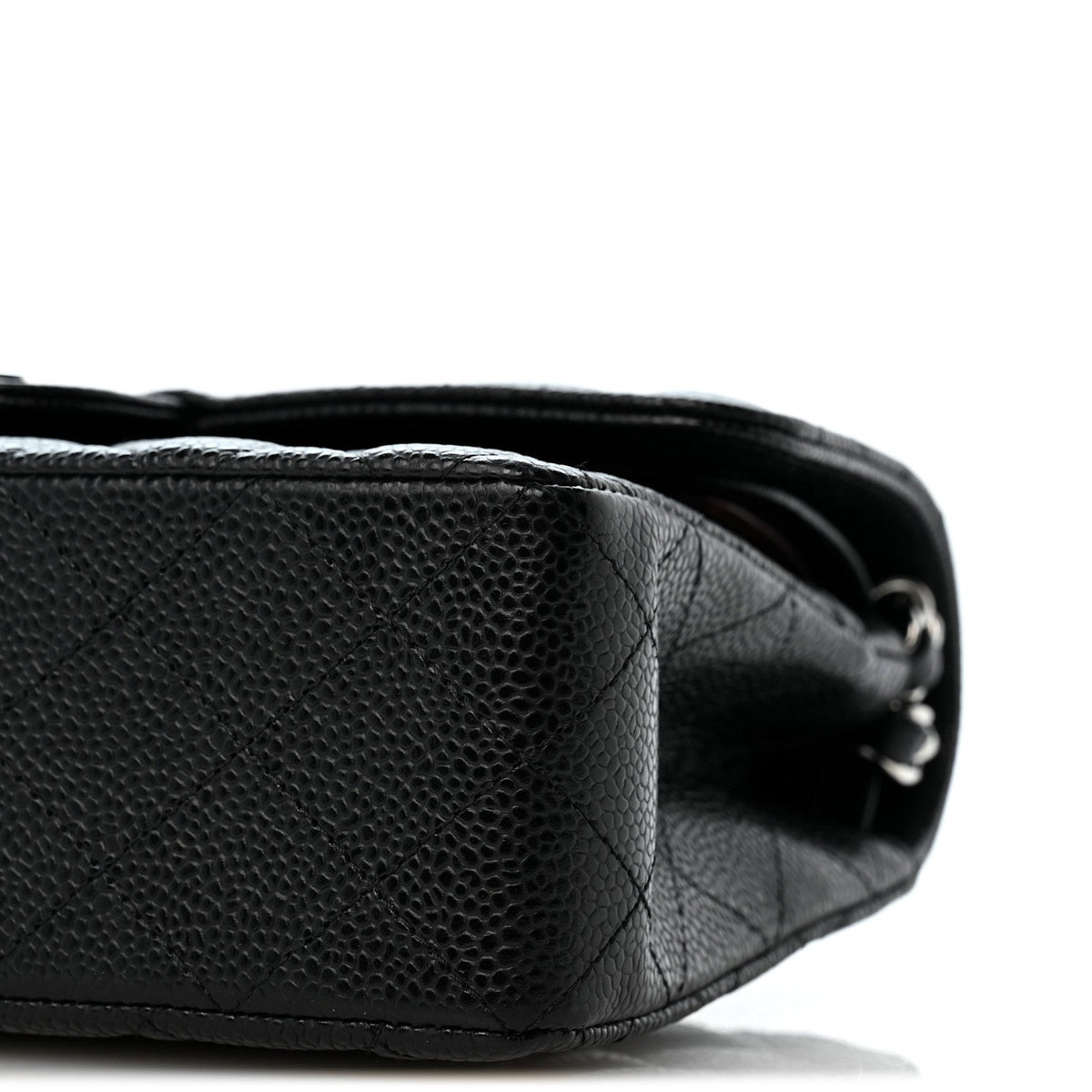Caviar Quilted Small Double Flap Black